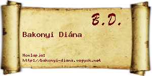 Bakonyi Diána névjegykártya